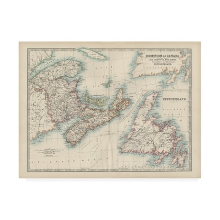 Johnston 'Johnstons Map Of Canada' Canvas Art,24x32